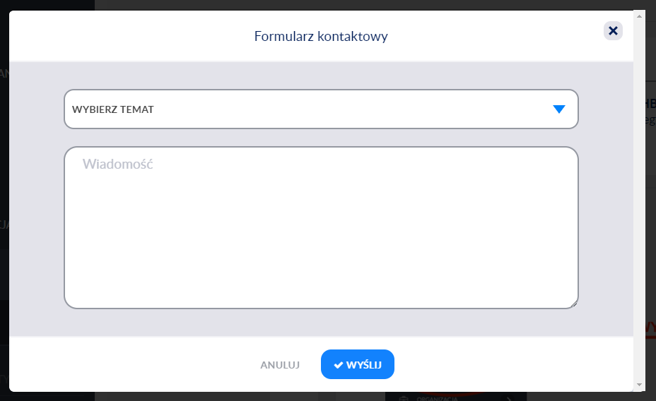 formularz kontaktowy